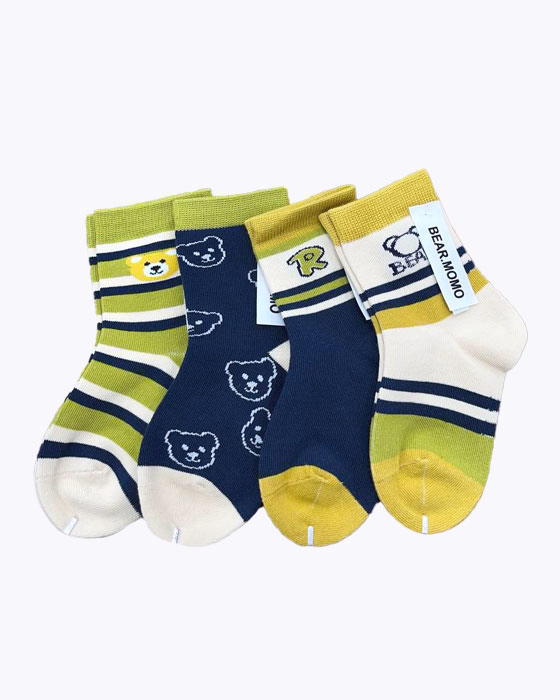جوراب فانتزی دخترانه نخی BEAR MOMO